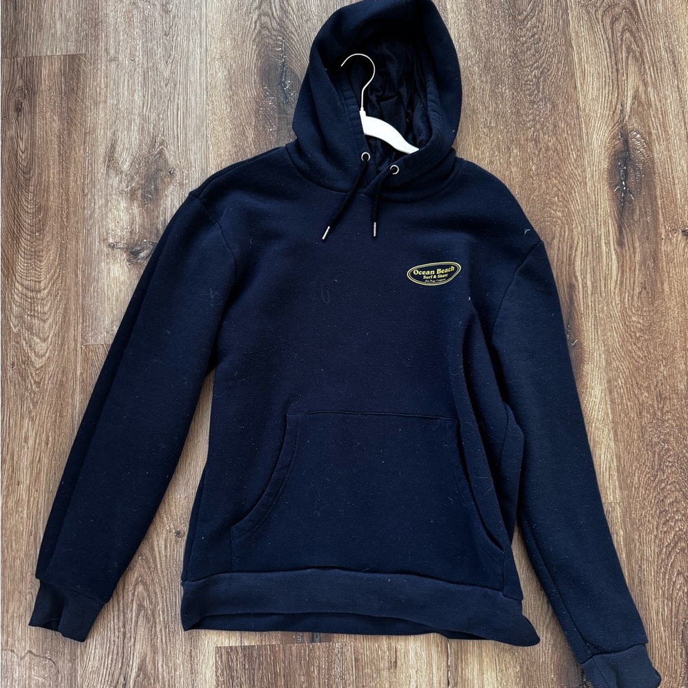 Ocean Drive Navy Hoodie with Logo Patch